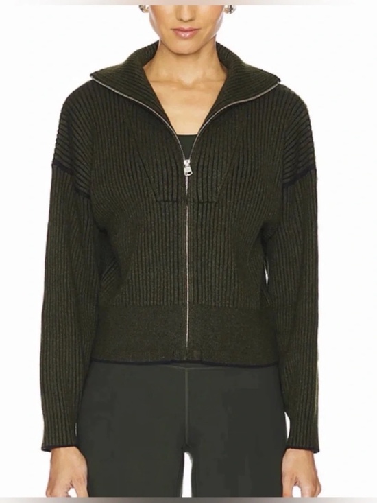 Varley Sweaters - Varley Women's carmen Rib Knit Zip Sweater - DROL XS